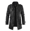 Elegant, lang skinnjakke i bikerstil