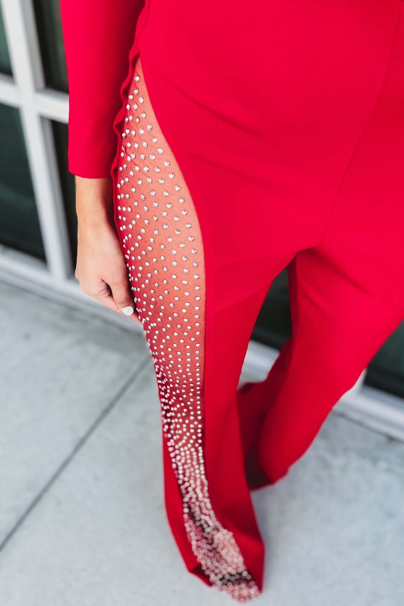 Zelorava | Asymmetrisk jumpsuit med strass