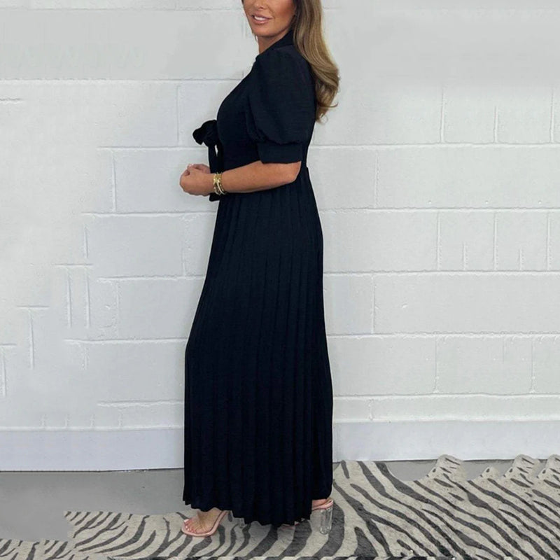 Inaya | Ensfarget plissert jumpsuit