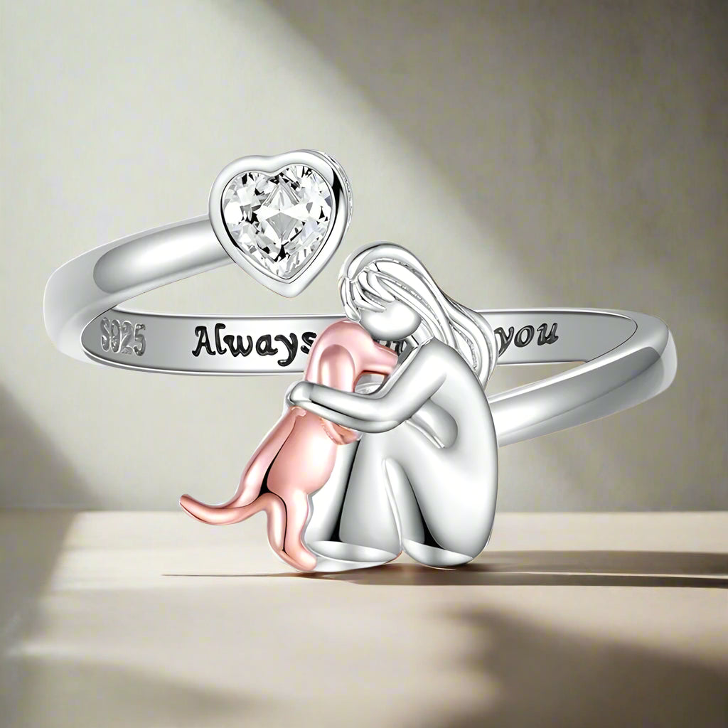 Viguzo™ | Ring med hundeikon (Rose)